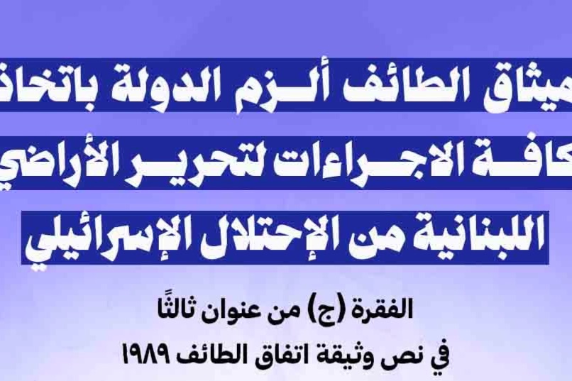 الميثاق الوطني واضح..  الدولة ملزمة بتحرير الأرض وإعادة الاستقرار إلى منطقة الحدود